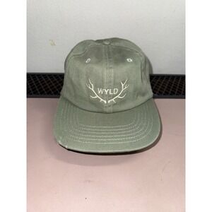 WYLD Antler Logo Olive Green Dad Hat Strapback 100% Cotton‎ Adjustable Cap